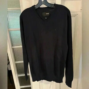 Hurley men’s navy v-neck 100% cotton sweater. Size large NEW